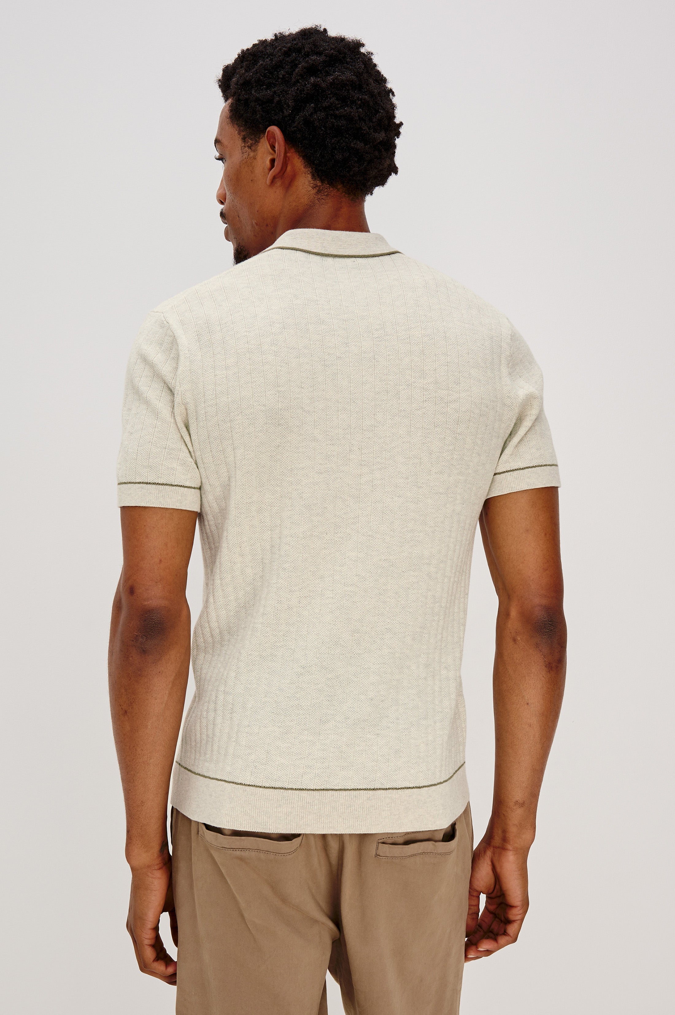 HARDY POLO SHIRT - OAT HEATHER
