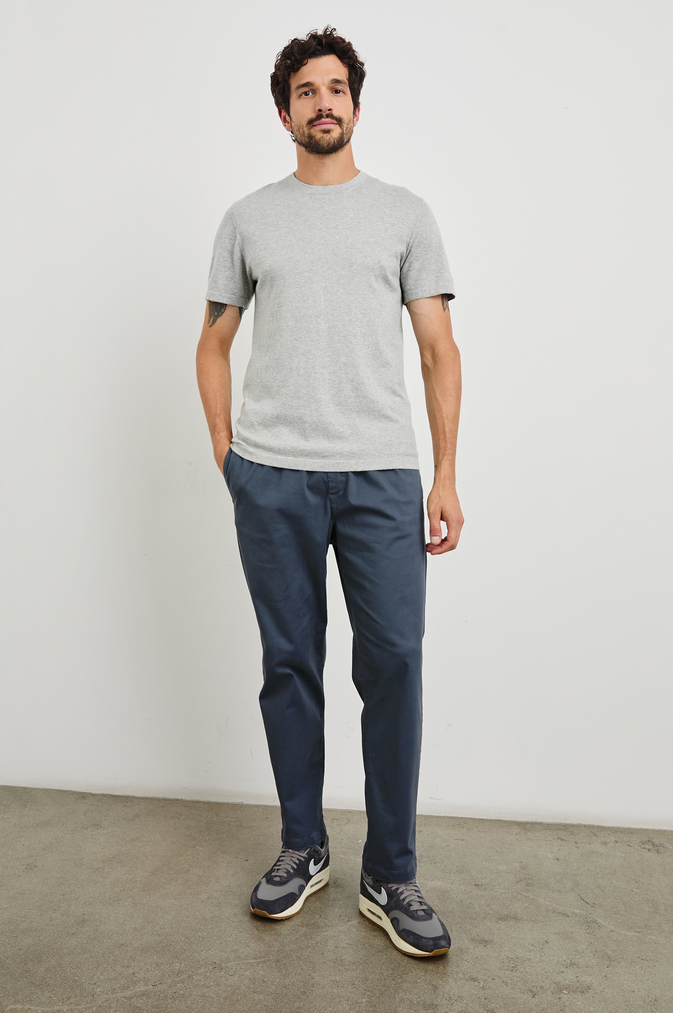 MASON COTTON CASHMERE T-SHIRT - HEATHER GREY