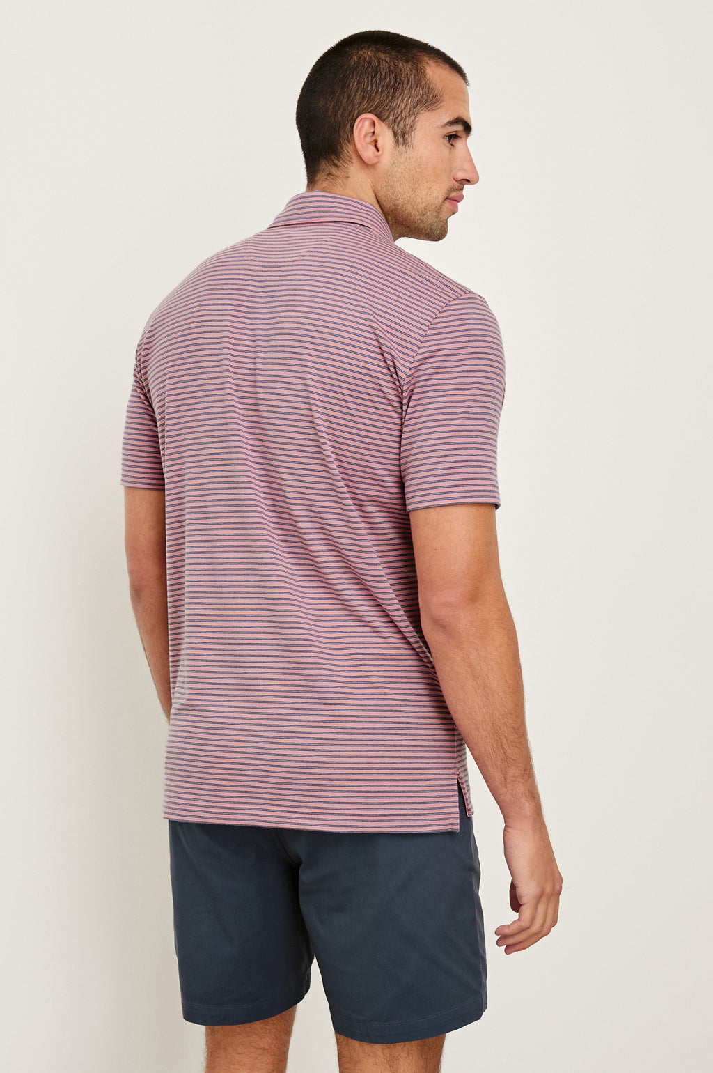 MERCED GOLF POLO SHIRT - HIBISCUS MIRAGE STRIPE