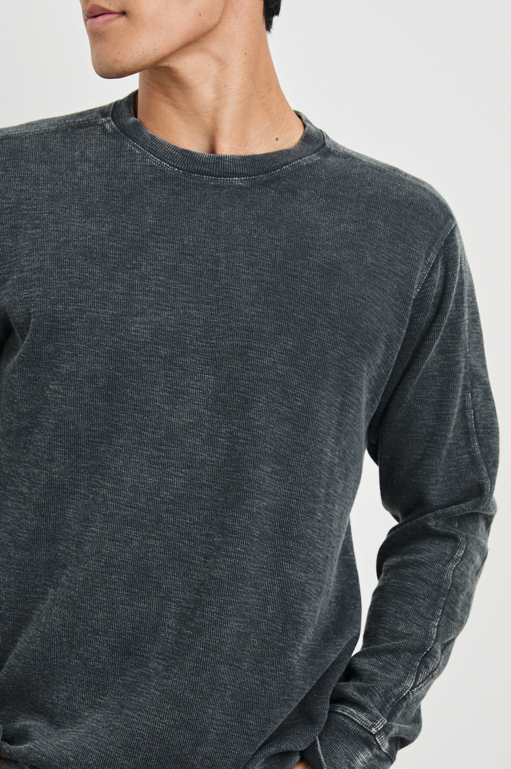 RHEESE LONG SLEEVE TEE - WASHED BLACK