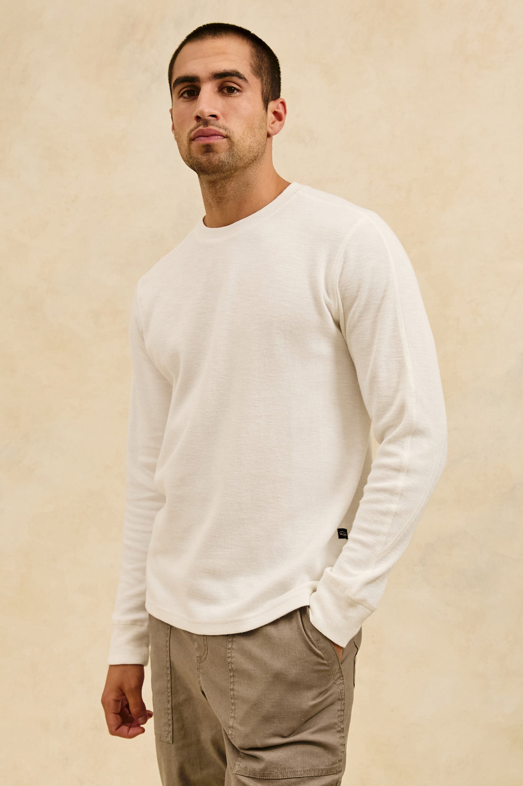 RHEESE LONG SLEEVE TEE - WHITECAP