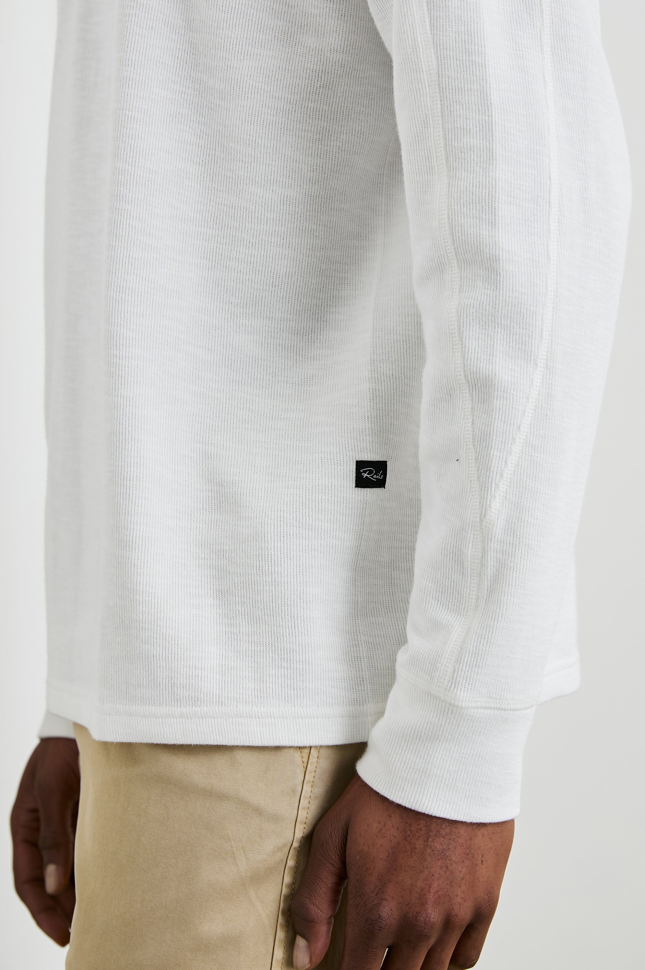 RHEESE LONG SLEEVE TEE - WHITECAP