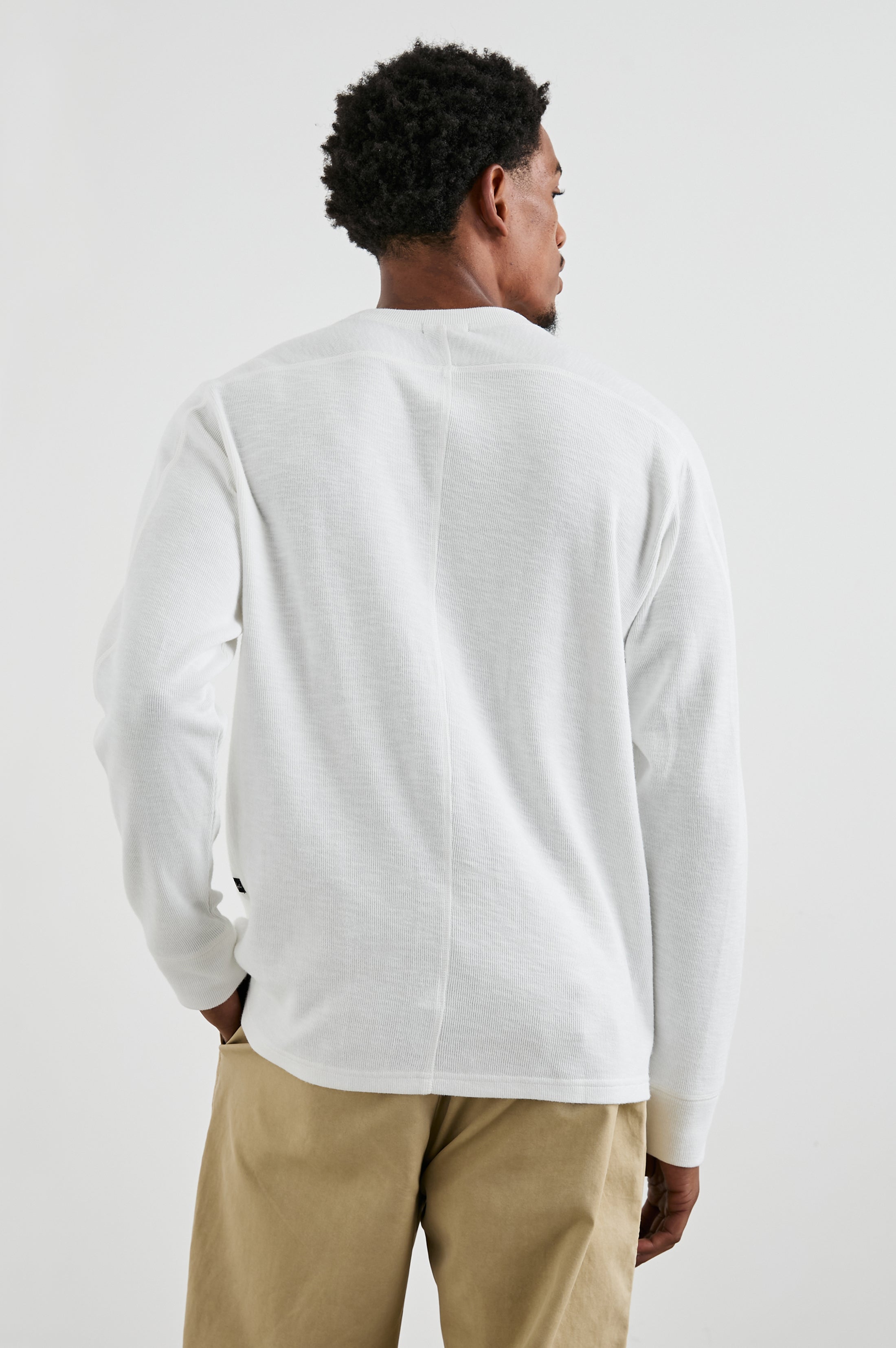 RHEESE LONG SLEEVE TEE - WHITECAP