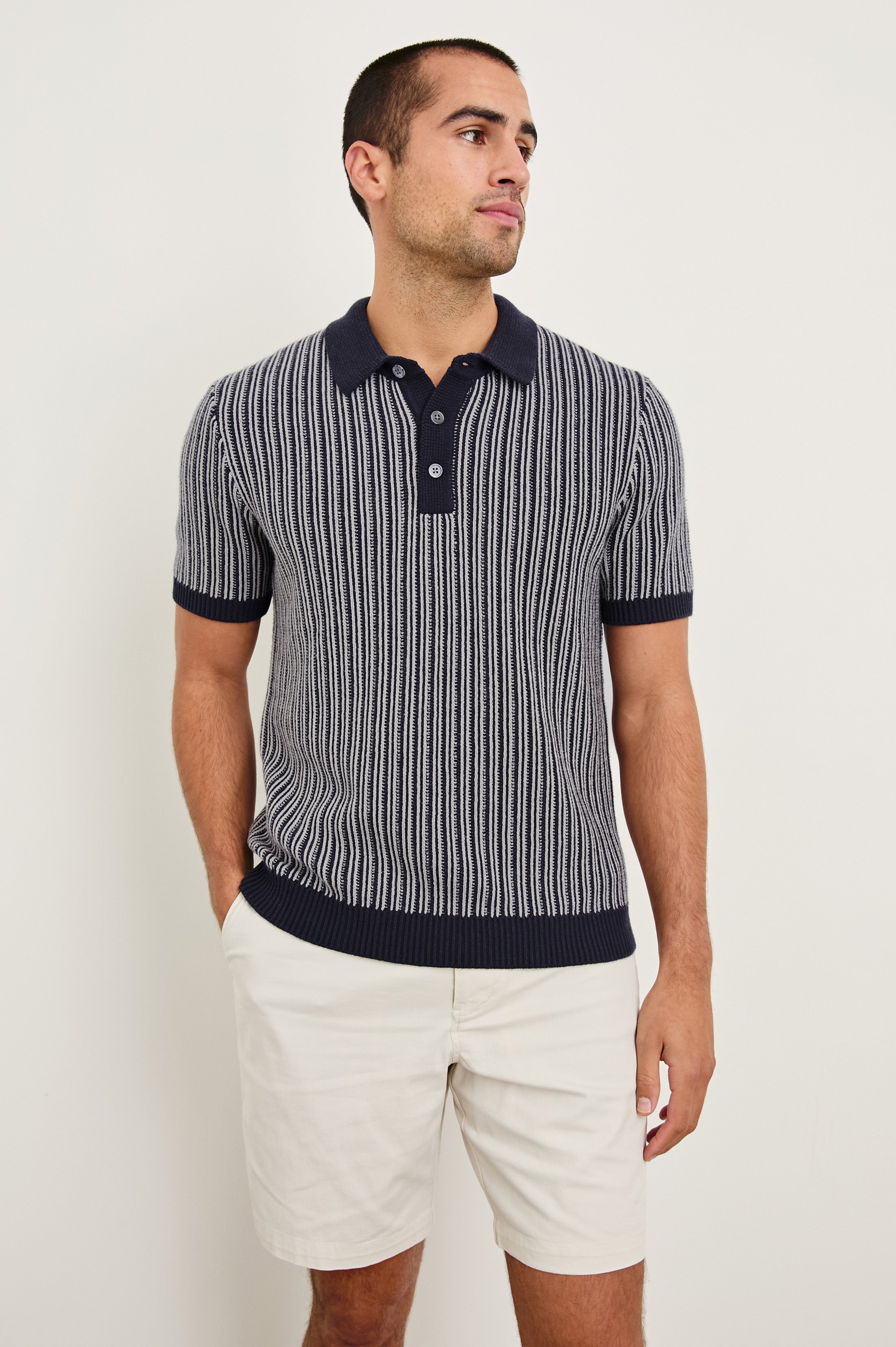 ROYCE POLO SHIRT - NAVY GREY